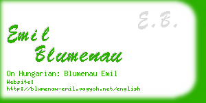 emil blumenau business card
